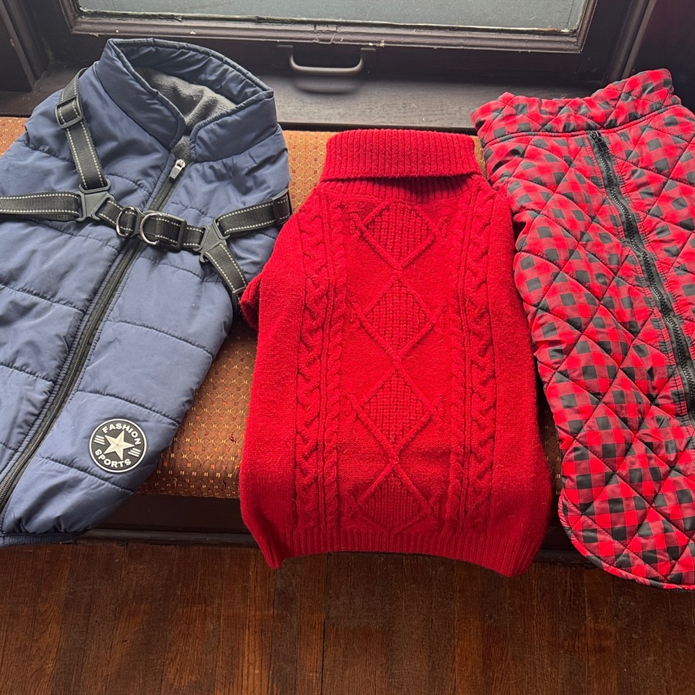 Dog Jackets and Sweater Set